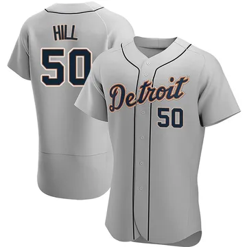 Garrett Hill Men's Detroit Tigers Authentic Road Jersey - Gray