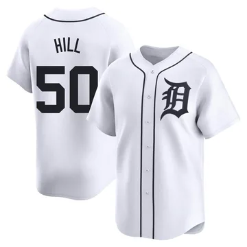 Garrett Hill Men's Detroit Tigers Limited Home Jersey - White