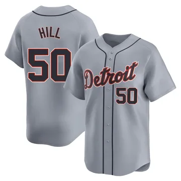 Garrett Hill Men's Detroit Tigers Limited Road Jersey - Gray