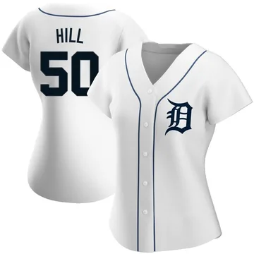 Garrett Hill Women's Detroit Tigers Authentic Home Jersey - White