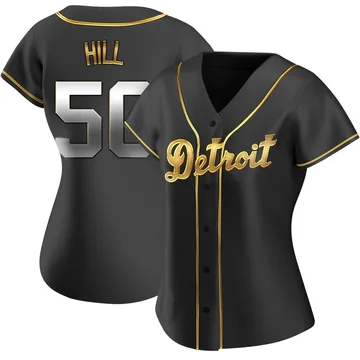 Garrett Hill Women's Detroit Tigers Replica Alternate Jersey - Black Golden