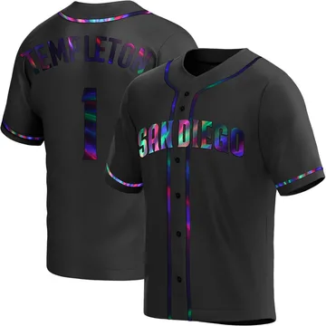 Garry Templeton Men's San Diego Padres Replica Alternate Jersey - Black Holographic