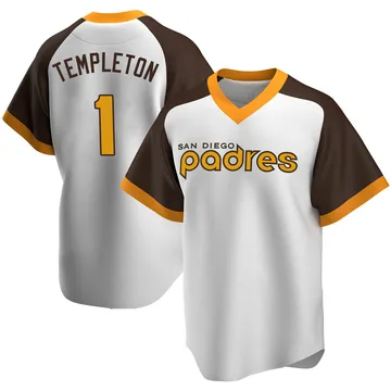 Garry Templeton Men's San Diego Padres Replica Home Cooperstown Collection Jersey - White