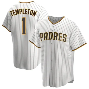 Garry Templeton Men's San Diego Padres Replica Home Jersey - White/Brown