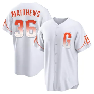 Gary Matthews Men's San Francisco Giants Replica 2021 City Connect Jersey - White