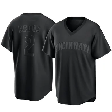 Gary Redus Men's Cincinnati Reds Replica Pitch Fashion Jersey - Black