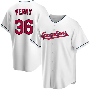 Gaylord Perry Men's Cleveland Guardians Replica Home Jersey - White