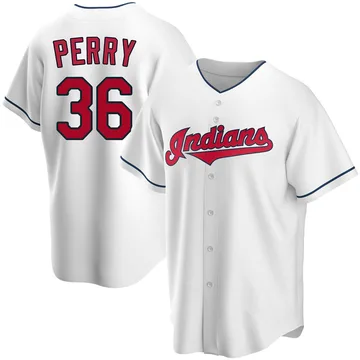 Gaylord Perry Men's Cleveland Guardians Replica Home Jersey - White