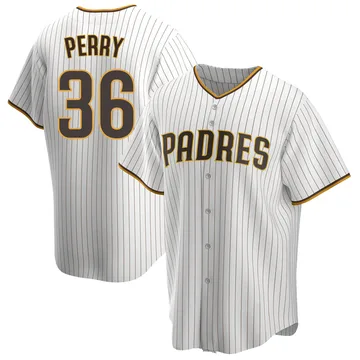 Gaylord Perry Men's San Diego Padres Replica Home Jersey - White/Brown