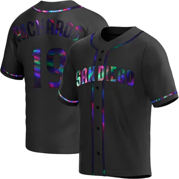 Gene Richards Men's San Diego Padres Replica Alternate Jersey - Black Holographic