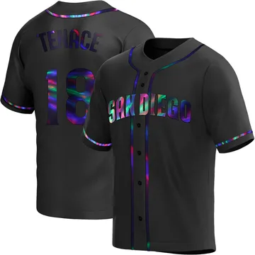 Gene Tenace Men's San Diego Padres Replica Alternate Jersey - Black Holographic