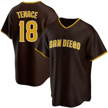 Gene Tenace Men's San Diego Padres Replica Road Jersey - Brown