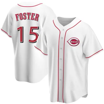 George Foster Men's Cincinnati Reds Replica Home Jersey - White