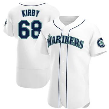 George Kirby Men's Seattle Mariners Authentic Home Jersey - White