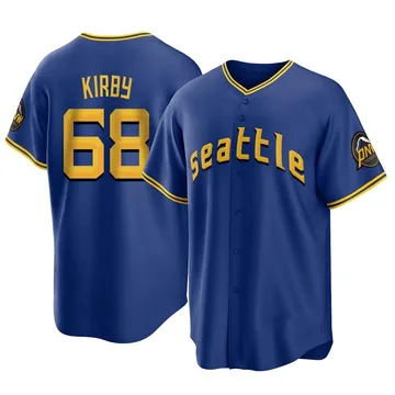 George Kirby Men's Seattle Mariners Replica 2023 City Connect Jersey - Royal