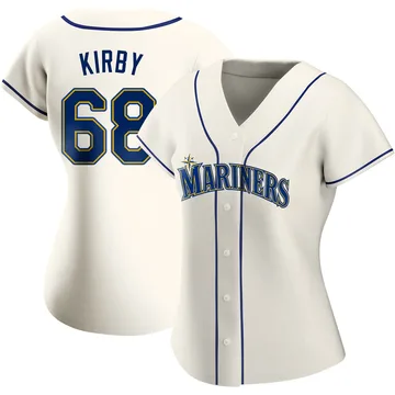 George Kirby Women's Seattle Mariners Authentic Alternate Jersey - Cream