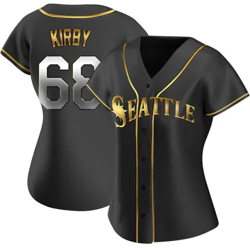 George Kirby Women's Seattle Mariners Replica Alternate Jersey - Black Golden