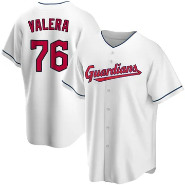 George Valera Men's Cleveland Guardians Replica Home Jersey - White