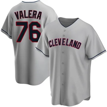 George Valera Men's Cleveland Guardians Replica Road Jersey - Gray