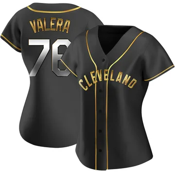 George Valera Women's Cleveland Guardians Replica Alternate Jersey - Black Golden