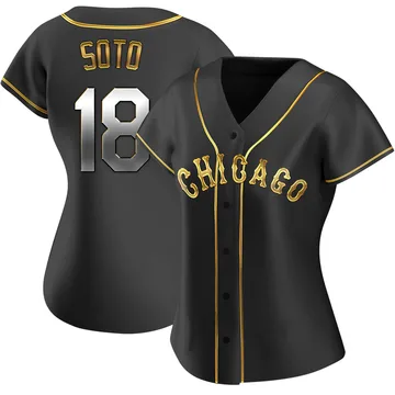 Geovany Soto Women's Chicago White Sox Replica Alternate Jersey - Black Golden