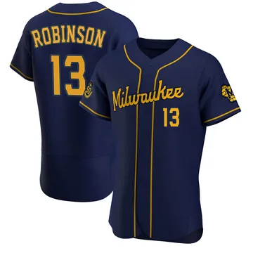 Glenn Robinson Men's Milwaukee Brewers Authentic Alternate Jersey - Navy