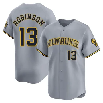 Glenn Robinson Men's Milwaukee Brewers Limited Away Jersey - Gray