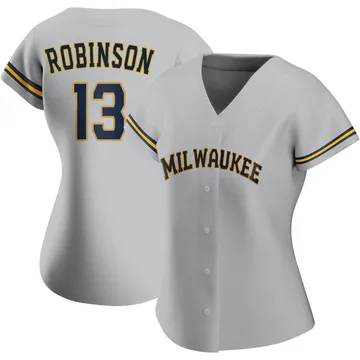 Glenn Robinson Women's Milwaukee Brewers Authentic Road Jersey - Gray