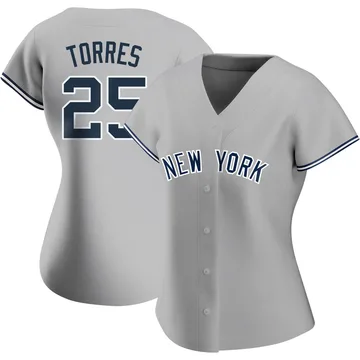 Gleyber Torres Women's New York Yankees Authentic Road Name Jersey - Gray