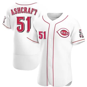 Graham Ashcraft Men's Cincinnati Reds Authentic Home Jersey - White