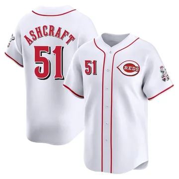 Graham Ashcraft Men's Cincinnati Reds Limited Home Jersey - White