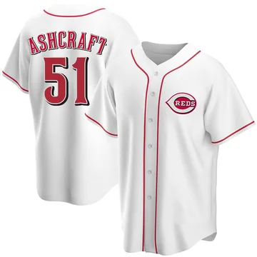 Graham Ashcraft Men's Cincinnati Reds Replica Home Jersey - White