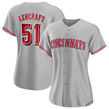 Graham Ashcraft Women's Cincinnati Reds Authentic Road Jersey - Gray