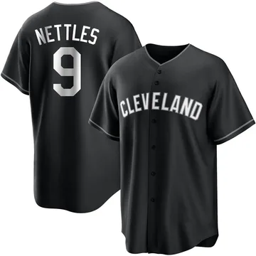 Graig Nettles Men's Cleveland Guardians Replica Jersey - Black/White