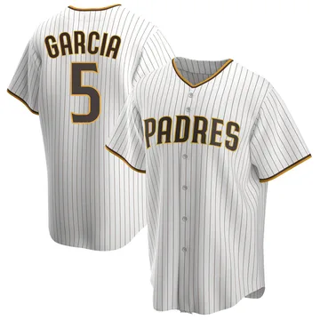 Greg Garcia Men's San Diego Padres Replica Home Jersey - White/Brown