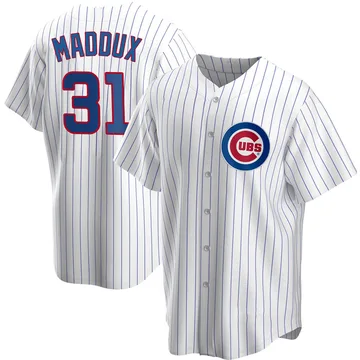 Greg Maddux Men's Chicago Cubs Replica Home Jersey - White