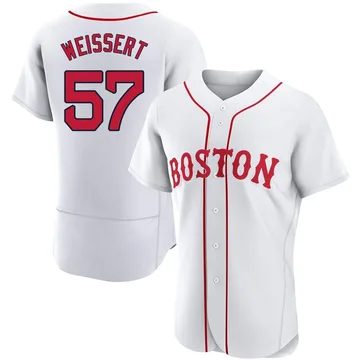 Greg Weissert Men's Boston Red Sox Authentic 2021 Patriots' Day Jersey - White