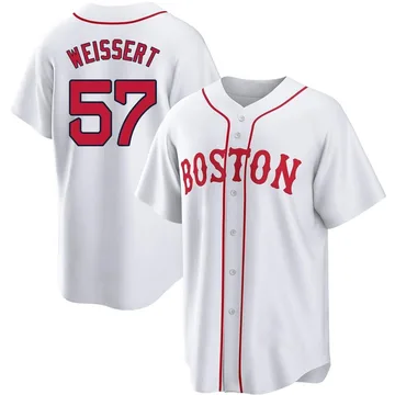 Greg Weissert Men's Boston Red Sox Replica 2021 Patriots' Day Jersey - White