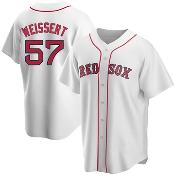 Greg Weissert Men's Boston Red Sox Replica Home Jersey - White