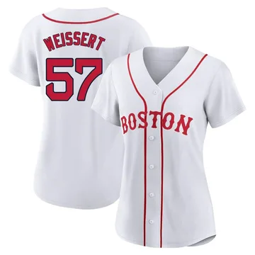 Greg Weissert Women's Boston Red Sox Authentic 2021 Patriots' Day Jersey - White