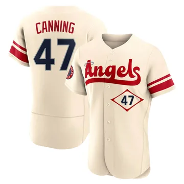 Griffin Canning Men's Los Angeles Angels Authentic 2022 City Connect Jersey - Cream