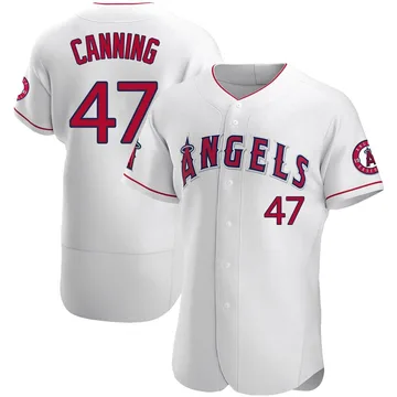 Griffin Canning Men's Los Angeles Angels Authentic Jersey - White