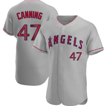 Griffin Canning Men's Los Angeles Angels Authentic Road Jersey - Gray