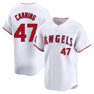 Griffin Canning Men's Los Angeles Angels Limited Home Jersey - White