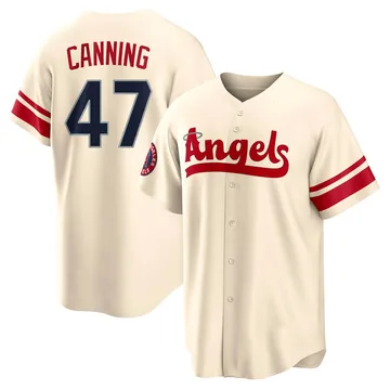 Griffin Canning Men's Los Angeles Angels Replica 2022 City Connect Jersey - Cream