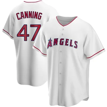 Griffin Canning Men's Los Angeles Angels Replica Home Jersey - White