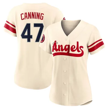 Griffin Canning Women's Los Angeles Angels Authentic 2022 City Connect Jersey - Cream