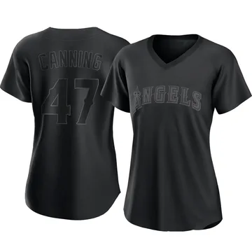 Griffin Canning Women's Los Angeles Angels Authentic Pitch Fashion Jersey - Black