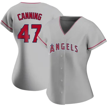 Griffin Canning Women's Los Angeles Angels Authentic Silver Road Jersey