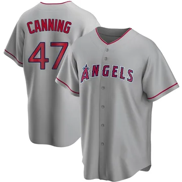 Griffin Canning Youth Los Angeles Angels Replica Silver Road Jersey